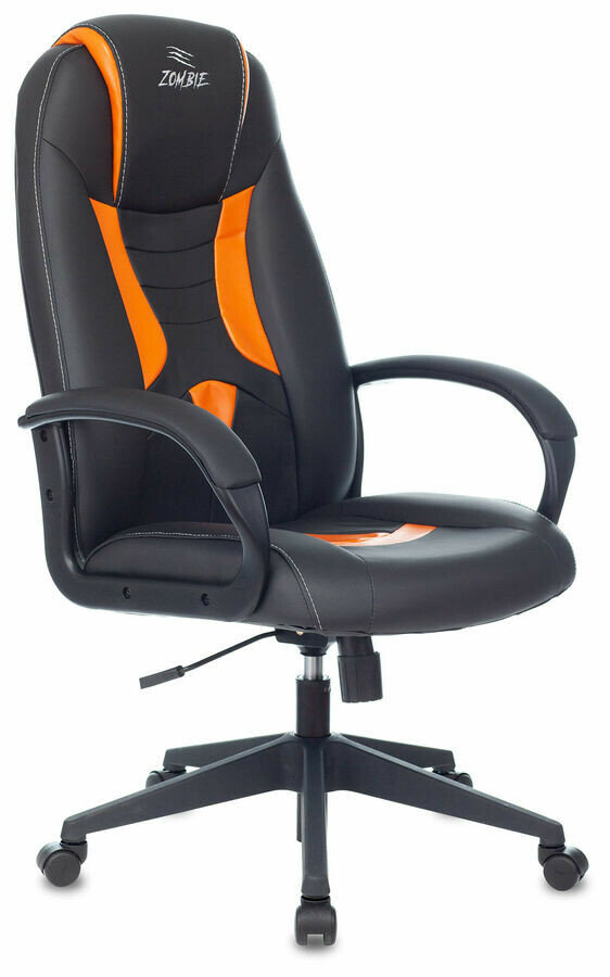 Кресло Zombie 8 эко.кожа черный/оранжевый
