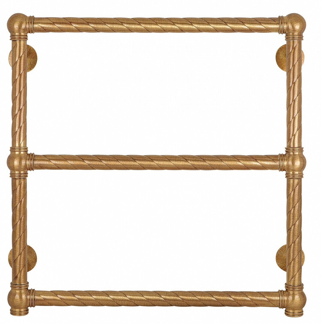 фото Secado Полотенцесушитель электрический латунный Secado Фалерони 1 Trenza 40x60 бронза