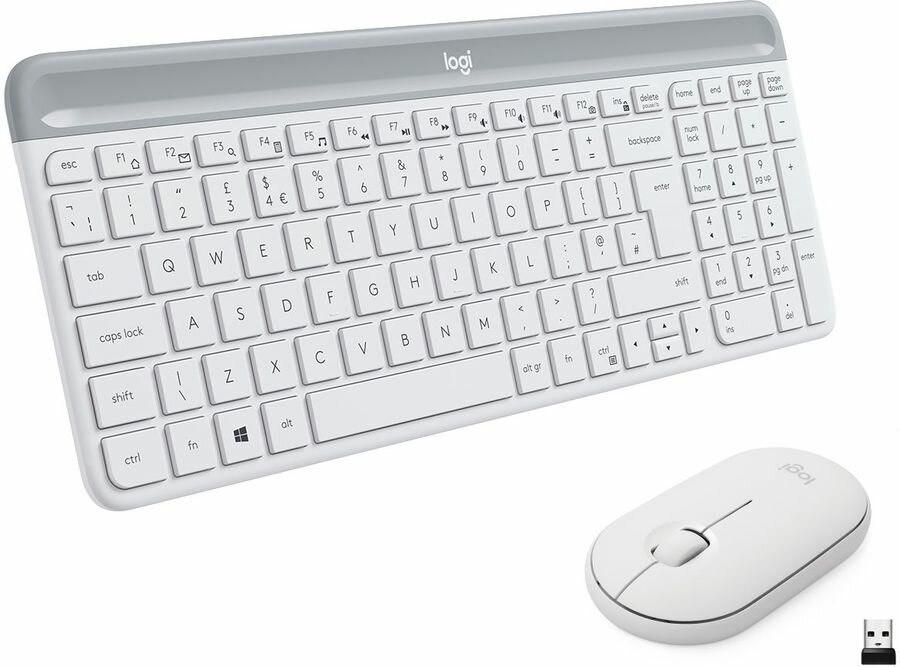 Комплект клавиатура+мышь Logitech Combo MK470 белый (920-009207)