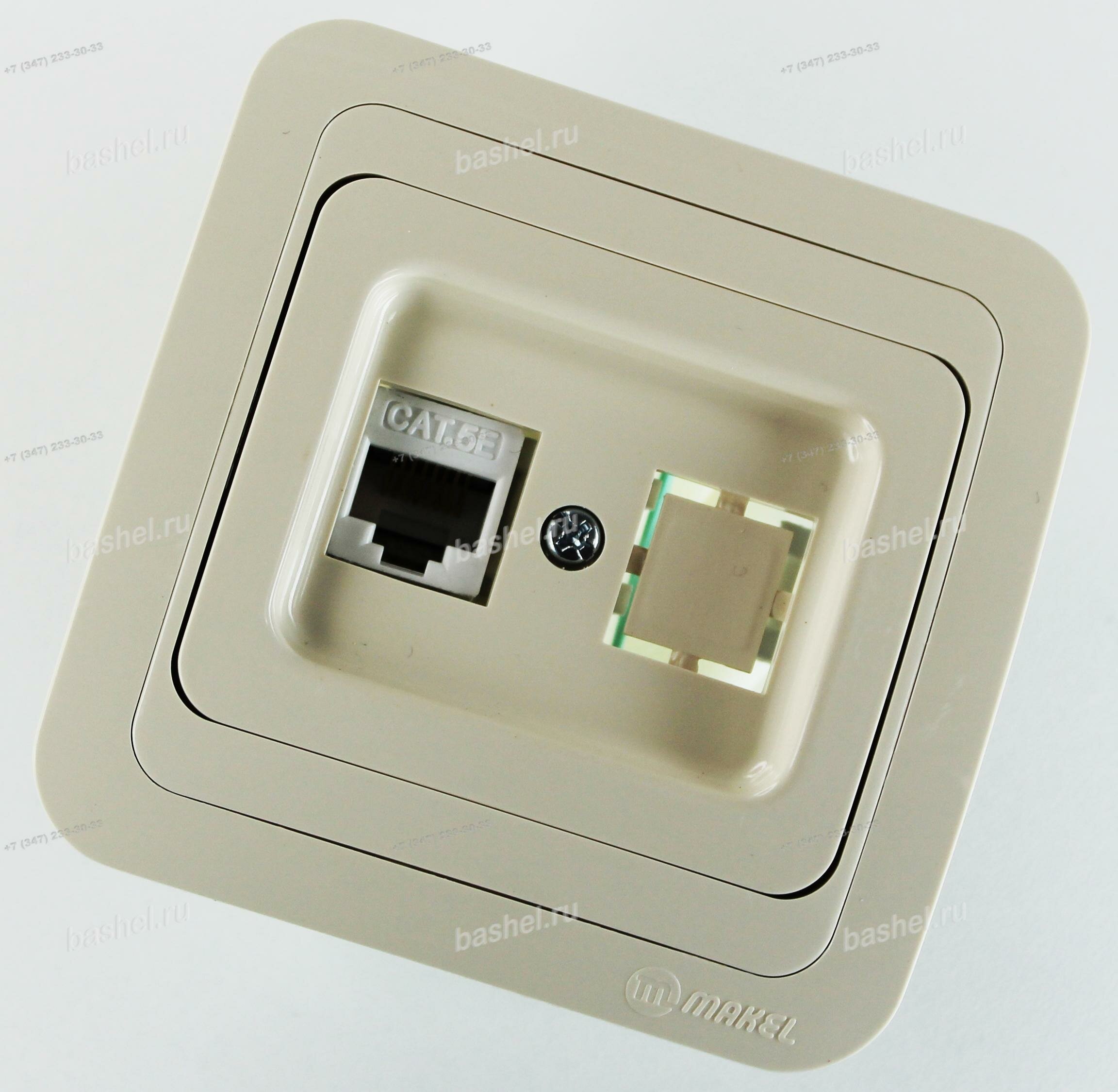 фото Розетка Makel RJ45 (крем.) электротовар