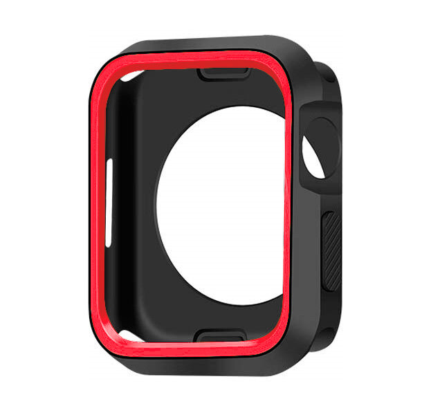 Черный силиконовый чехол для Apple Watch 40 mm Devia Dazzle Series Protective Red