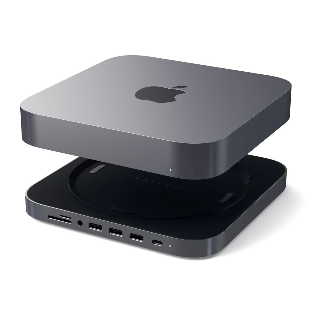 Док-станция Satechi Mac mini Stand & Hub USB-C Space Gray