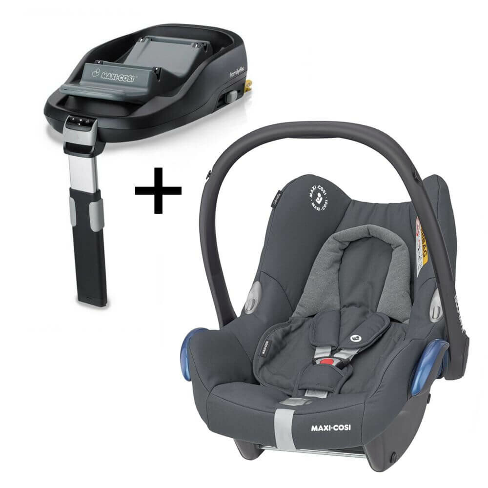 Автокресло Maxi-Cosi CabrioFix + база FamilyFix, Essential Graphite