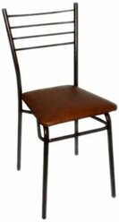 Стул Violet Стальной с мягким сиденьем коричневый (900101)