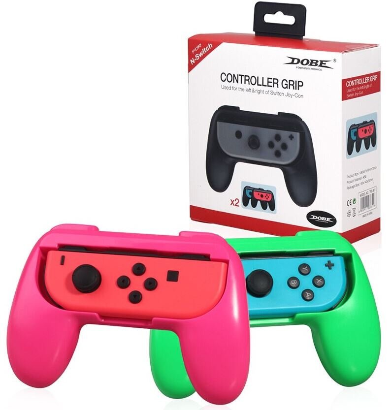 Набор из 2-х держателей для Joy-Con Pink/Green DOBE (TNS-851)