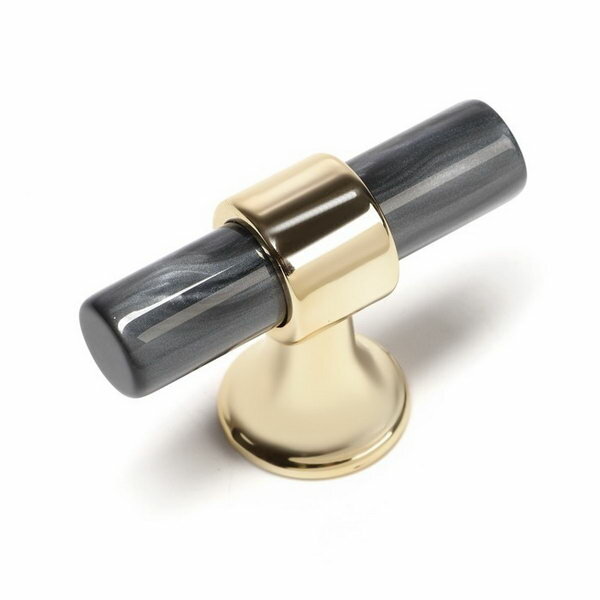 Ручка кнопка CAPPIO PK106 D=12 мм пластик цвет графит/золото 9905908
