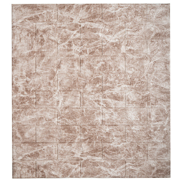 Панель декоративная самоклеящаяся Мрамор коричневый 770х700мм