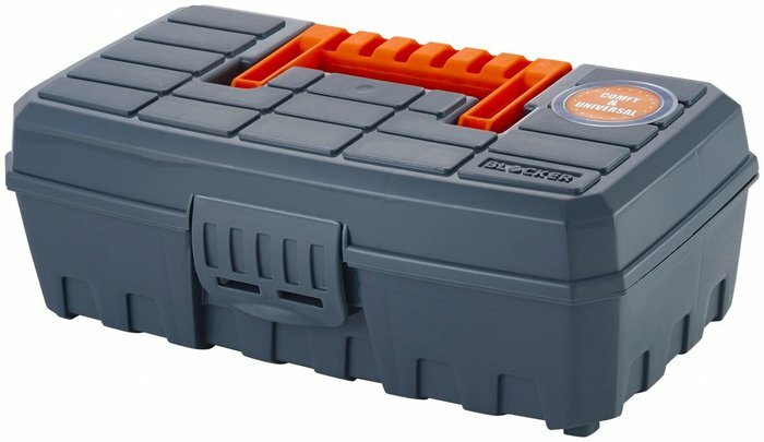 Органайзер BLOCKER BR365010026 Techniker 9', 23.6x13.1x8.4 см, серо-свинцовый/оранжевый