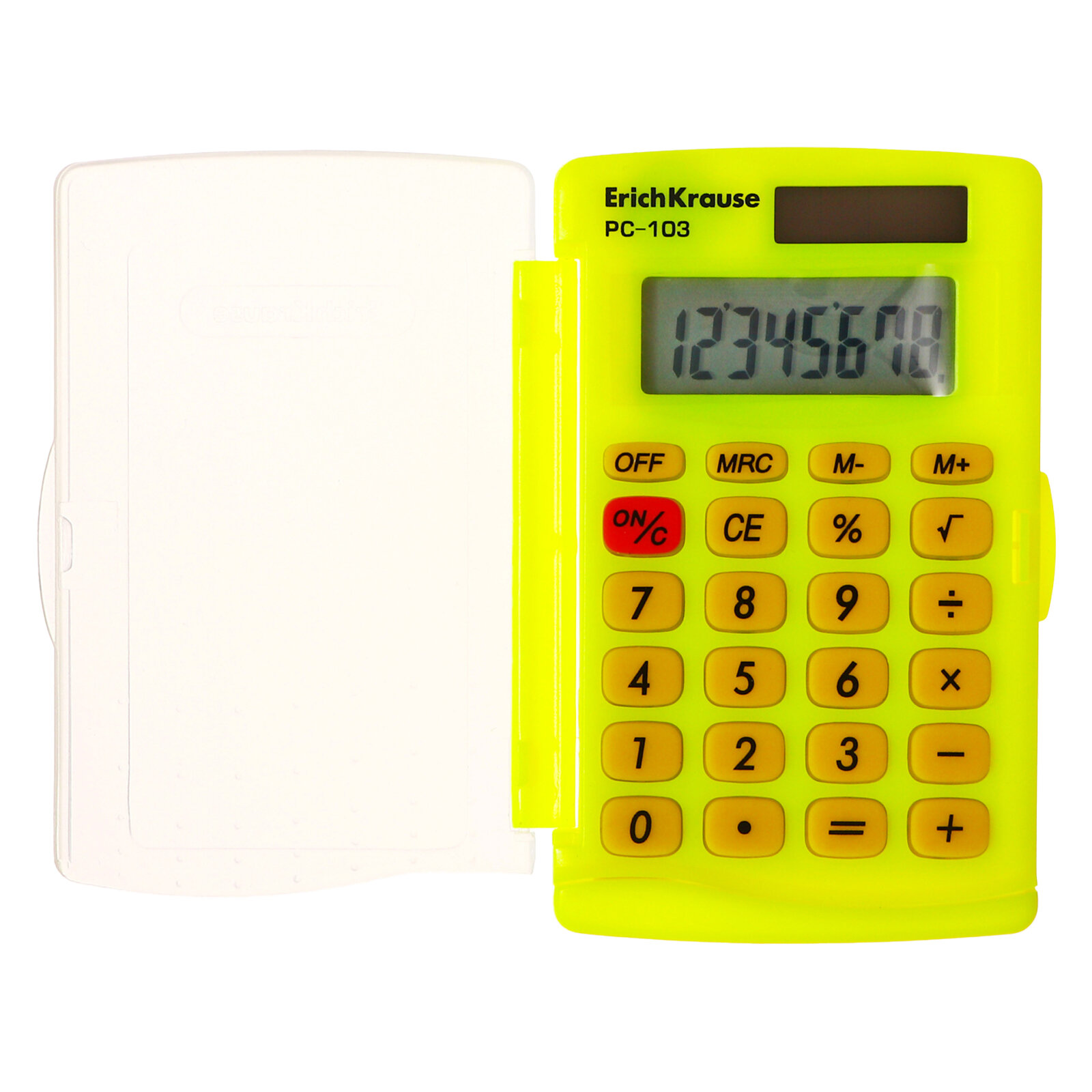 Калькулятор карманный 8-разрядов PC-103 Neon желтый