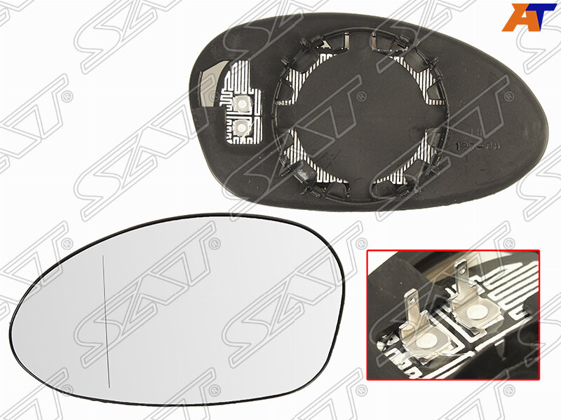 Зеркальный элемент левый для БМВ Е90 2005-2008 год выпуска (BMW E90) SAT ST-121-0031