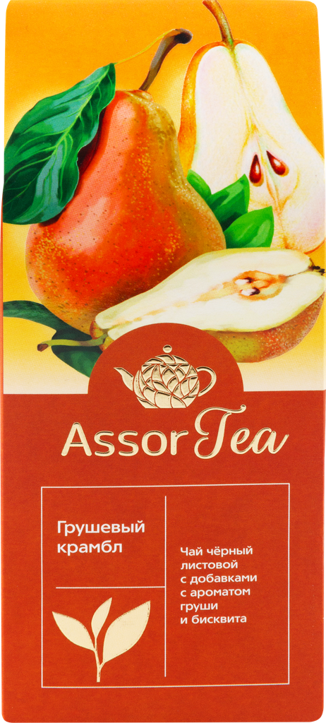 Чай черный NADIN Грушевый крамбл с ароматом груши и бисквита, листовой, 100г