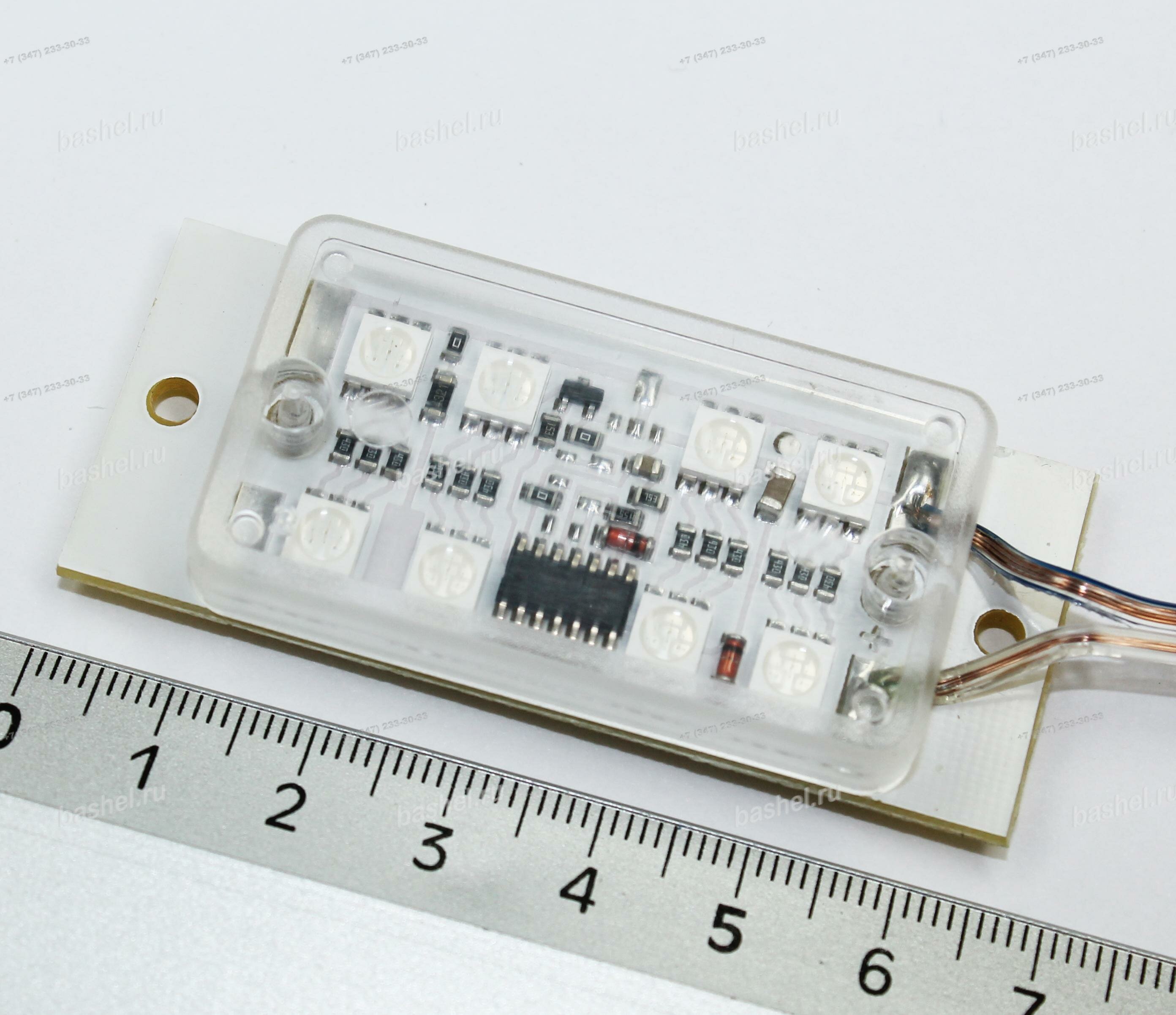 LED strobe Mini-5050-8SMD-1Hz-G 8-15V 1,2A (65x28x10мм), Стробоскоп светодиодный