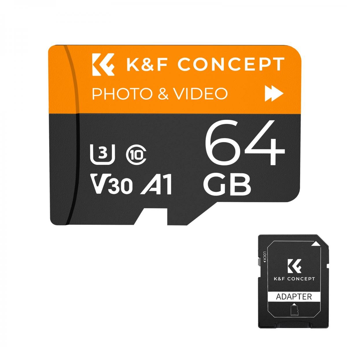 Карта памяти 64G Micro SD U3/V30/A1 K&F Concept