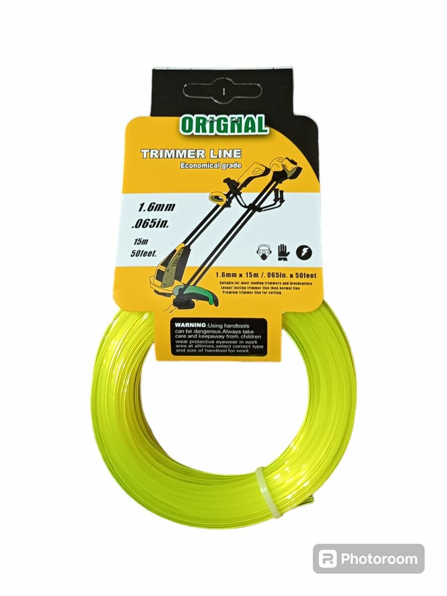 фото Леска для триммер 1.6мм 15 метров