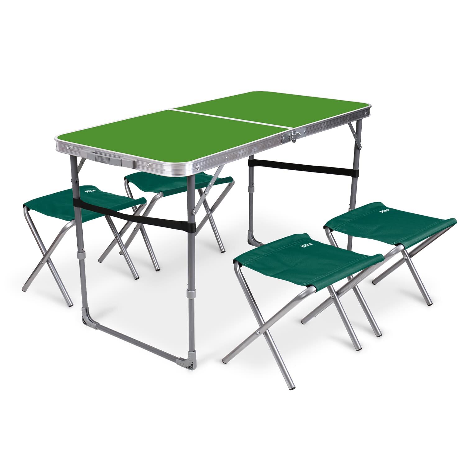 Комплект складной мебели НИКА ССТ-К2/9 зеленый/изумруд