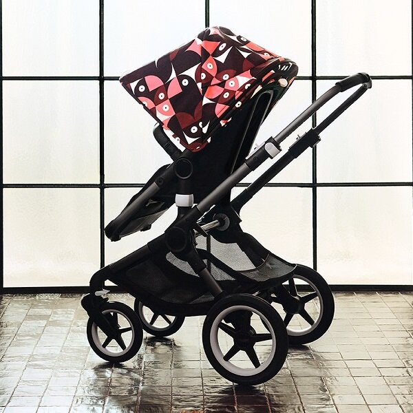 Капюшон сменный для коляски Bugaboo Fox3 sun canopy Animal Explorer PINK/RED