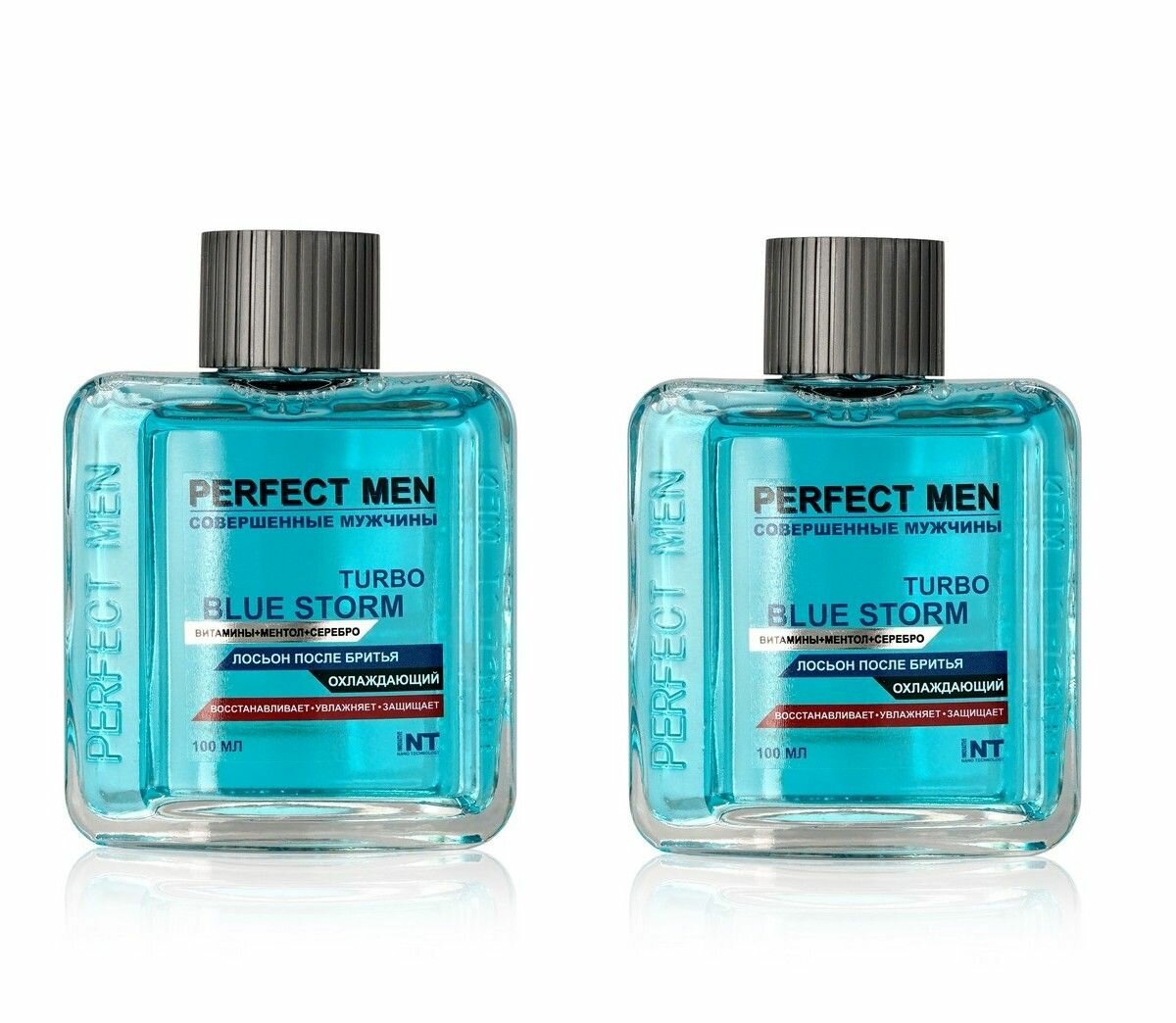 Парфюмерия XXI века Лосьон после бритья Perfect Men, Turbo Blue Storm, 100 мл, 2 штуки /