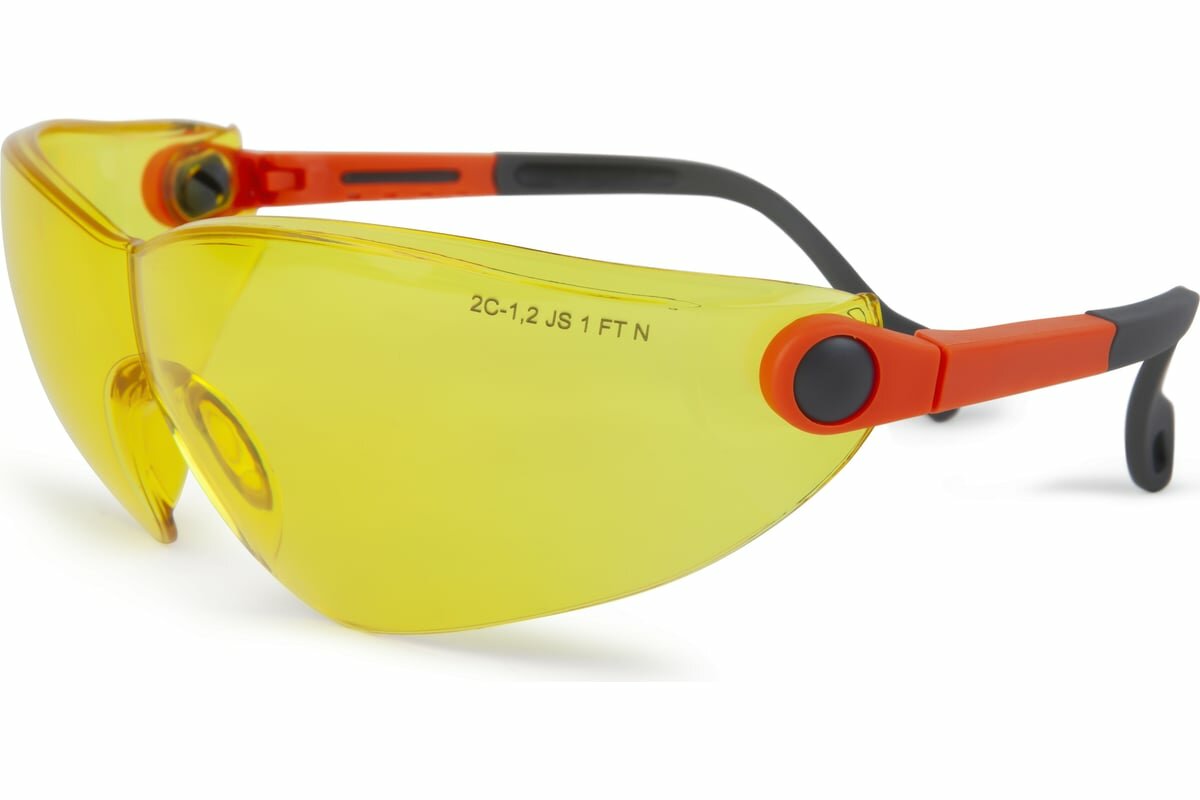 Защитные открытые очки Jeta Safety с регулировкой дужек, янтарные линзы JSG1511-Y