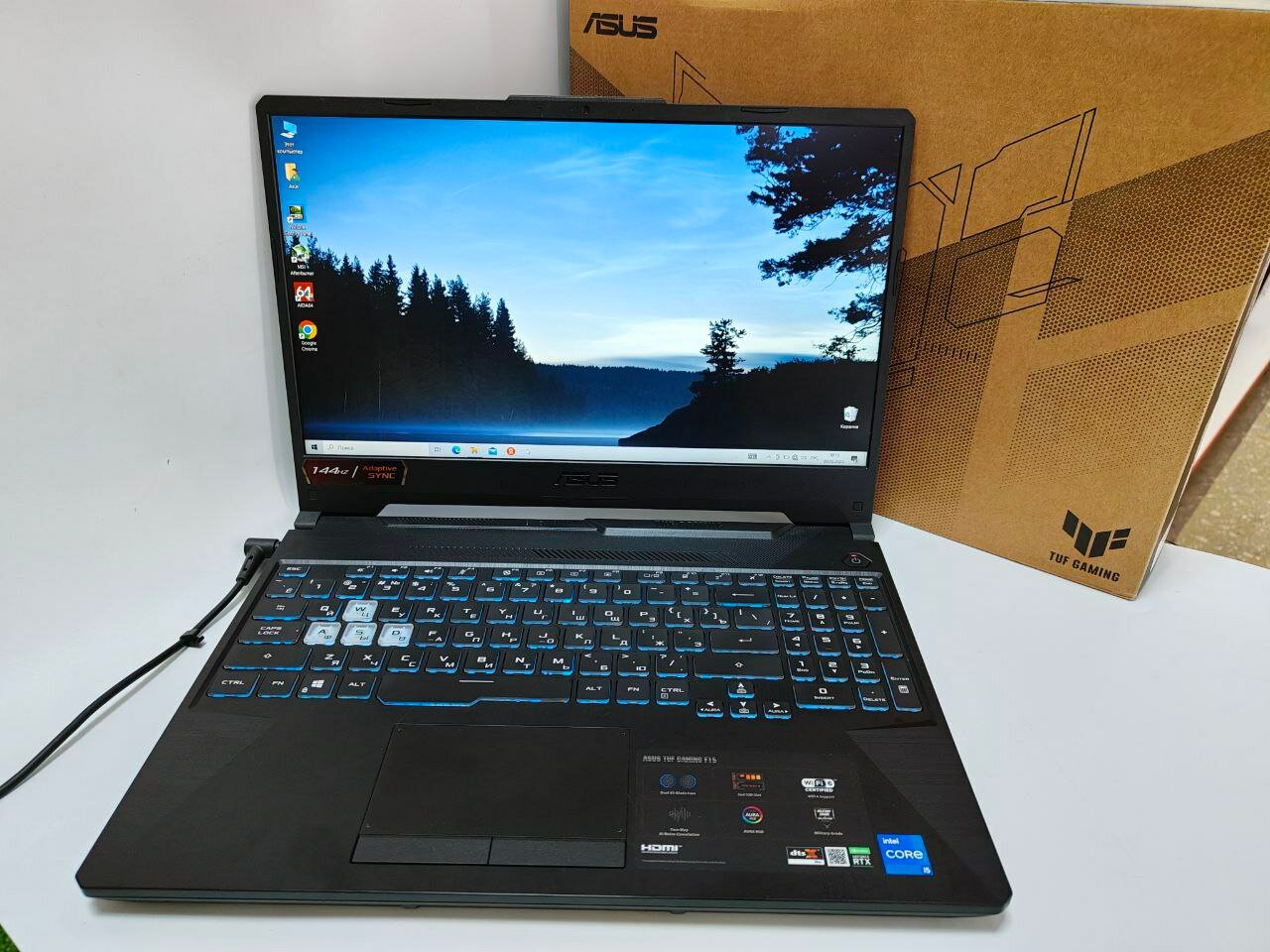 15.6" Ноутбук ASUS TUF Gaming F15 FX506HC-HN006 1920x1080, Intel Core i5 11400H 2.7 ГГц, RAM 16 ГБ, LPDDR4, SSD 1TB, NVIDIA GeForce RTX 3050, без ОС, RU, серый