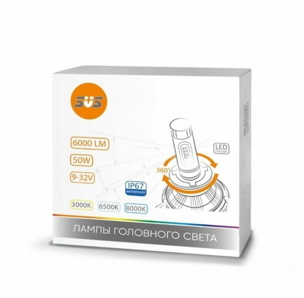 фото Комплект светодиодных ламп SVS H7 серии X3 Philips-чип/6000Lm/9-32V/50W SILVERSTAR 240473000