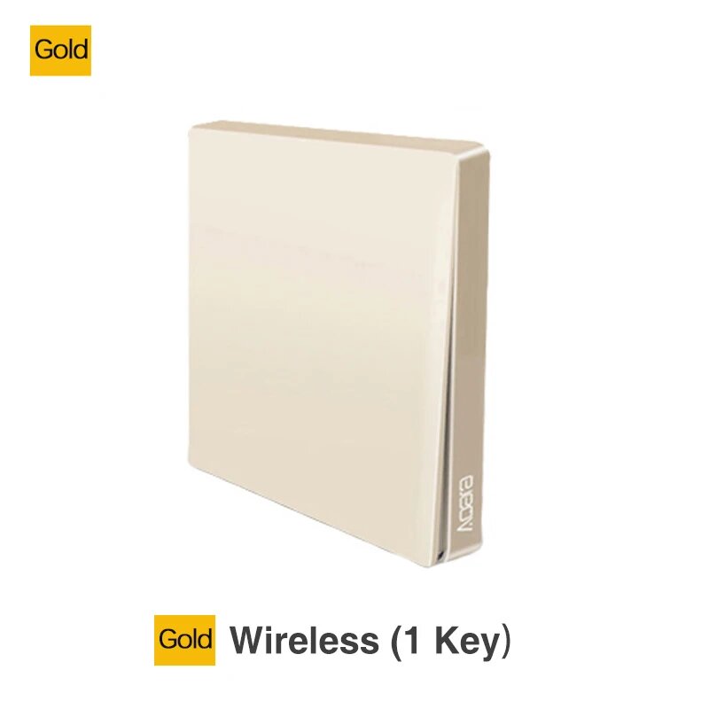 Беспроводной настенный выключатель ZigBee Aqara, wireless 1 key Gold