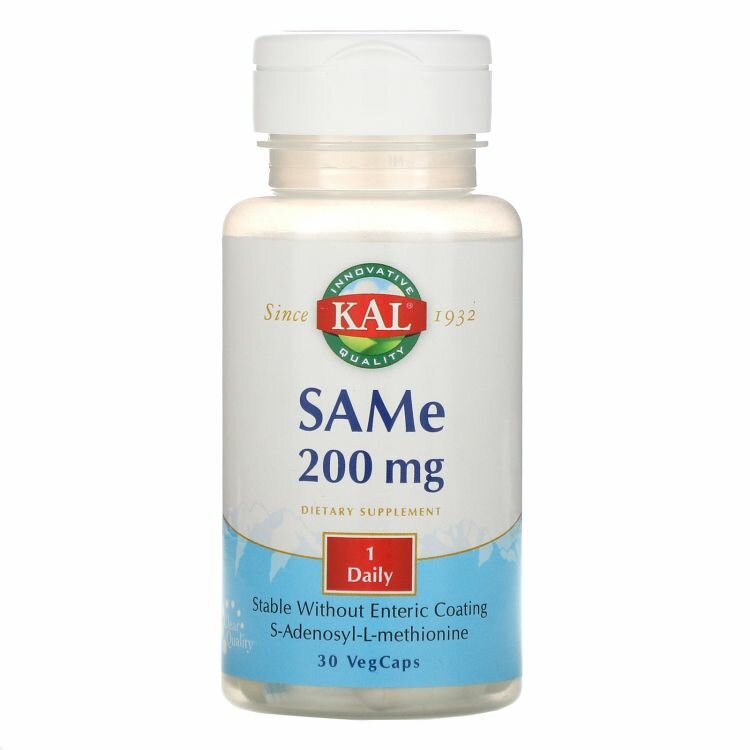 KAL SAMe 200 мг (S-Аденозил-L-Метионин) 30 вег капсул (KAL)