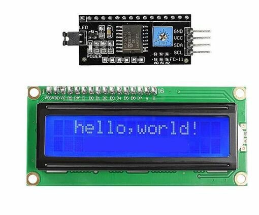 Дисплей LCD1602 с конвертером в IIC/I2C