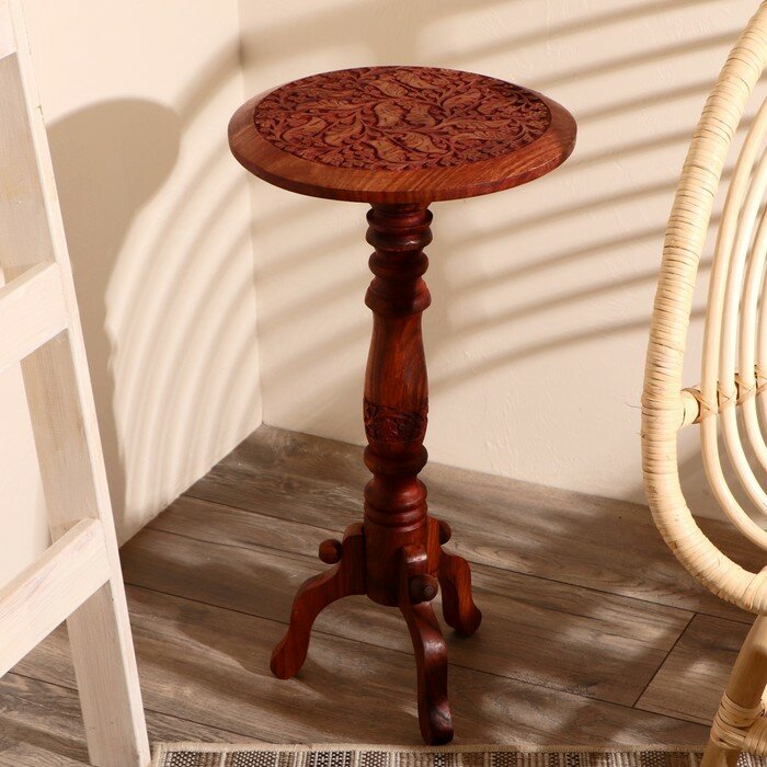 фото Стол "Резной" дерево 30х30х54 см