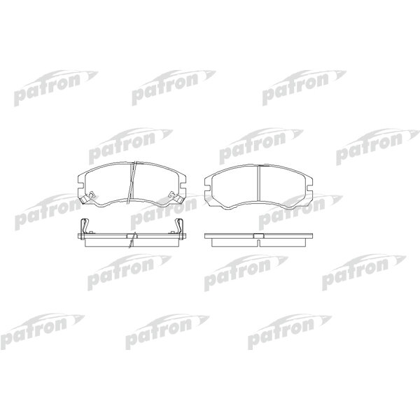 фото Комплект тормозных колодок, дисковый тормоз, PATRON PBP1015 (1 шт.)