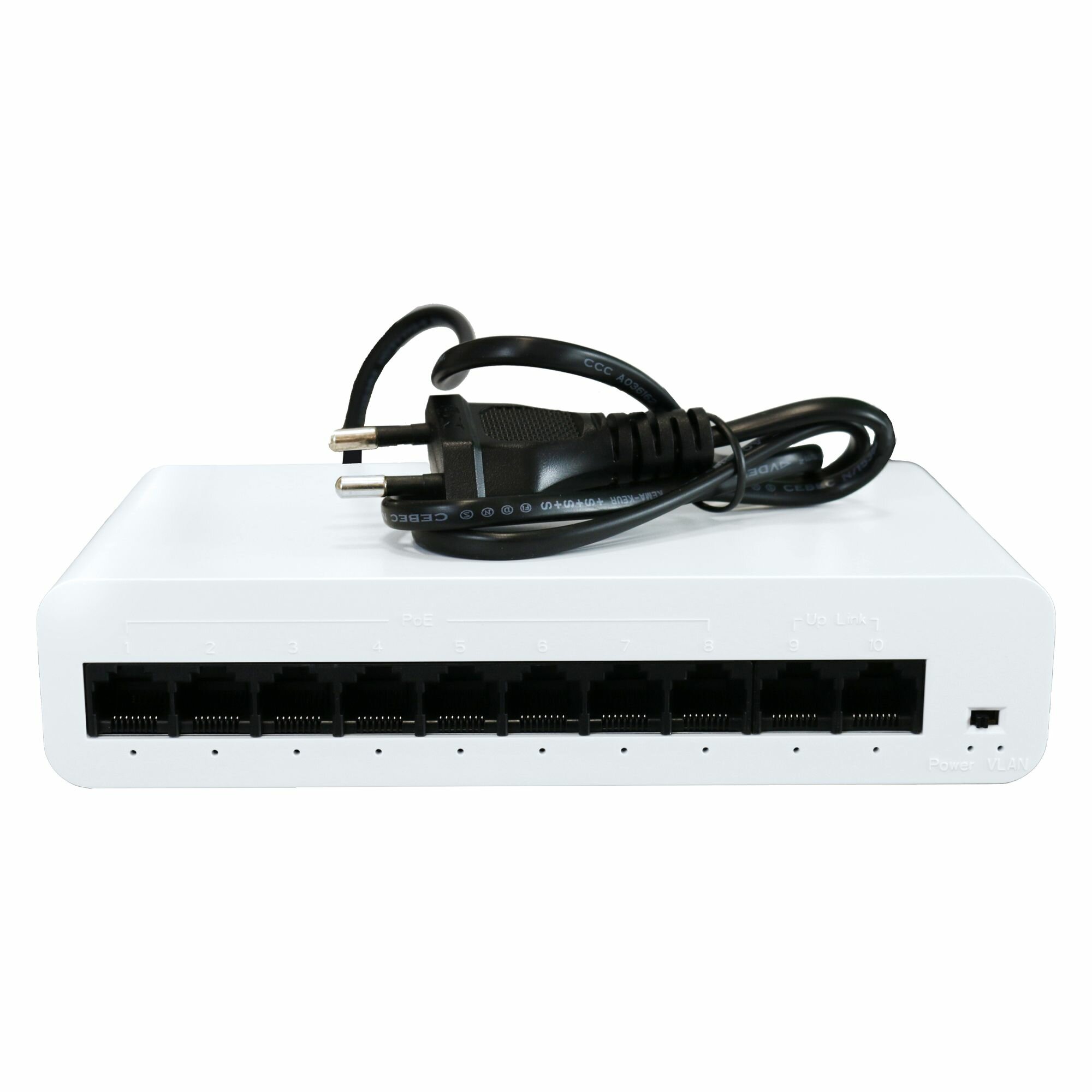 Коммутатор XVI SWP1081L, 10 портов: 8 PoE 10/100Мбит/с + 2 UpLink 10/100Мбит/с, 96Вт