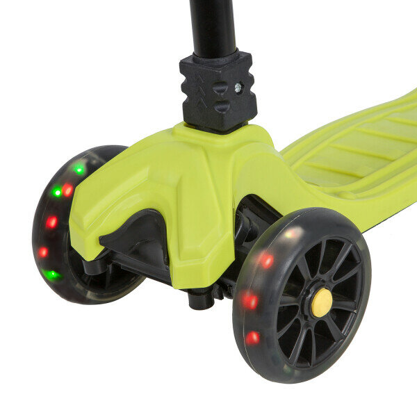 Самокат-кикборд Novatrack RainBow для детей, складной, светящиеся широкие колеса (цвета в ассорт.) - фото №5