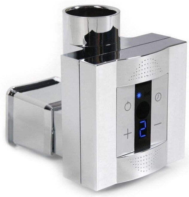 фото Terma Блок управления с ТЭНом Terma квадратный скрытый, хром