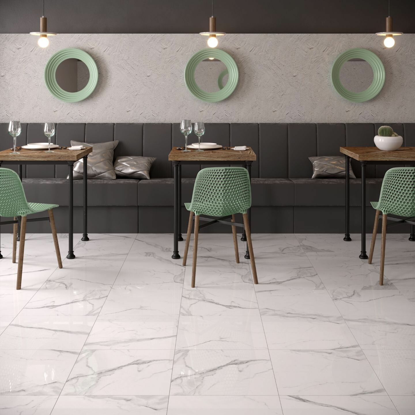 Керамогранитная плитка Gracia Ceramica Carrara Premium white PG 01 (600х600) белая (кв. м.)