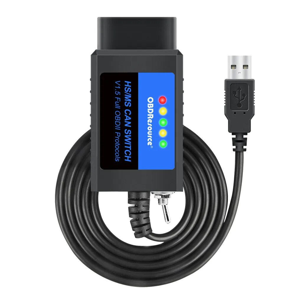 ELM327 USB V1.5 FORScan для Ford кодирования с переключателем HS-CAN MS-CAN