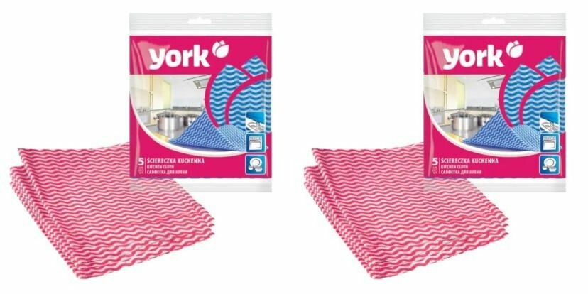 фото York салфетка для кухни разноцветная Макарена 5 шт 2 упаковки