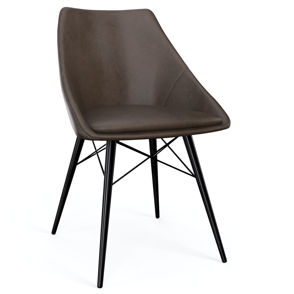 фото Стул Монти-Люкс Черный/Коричневый