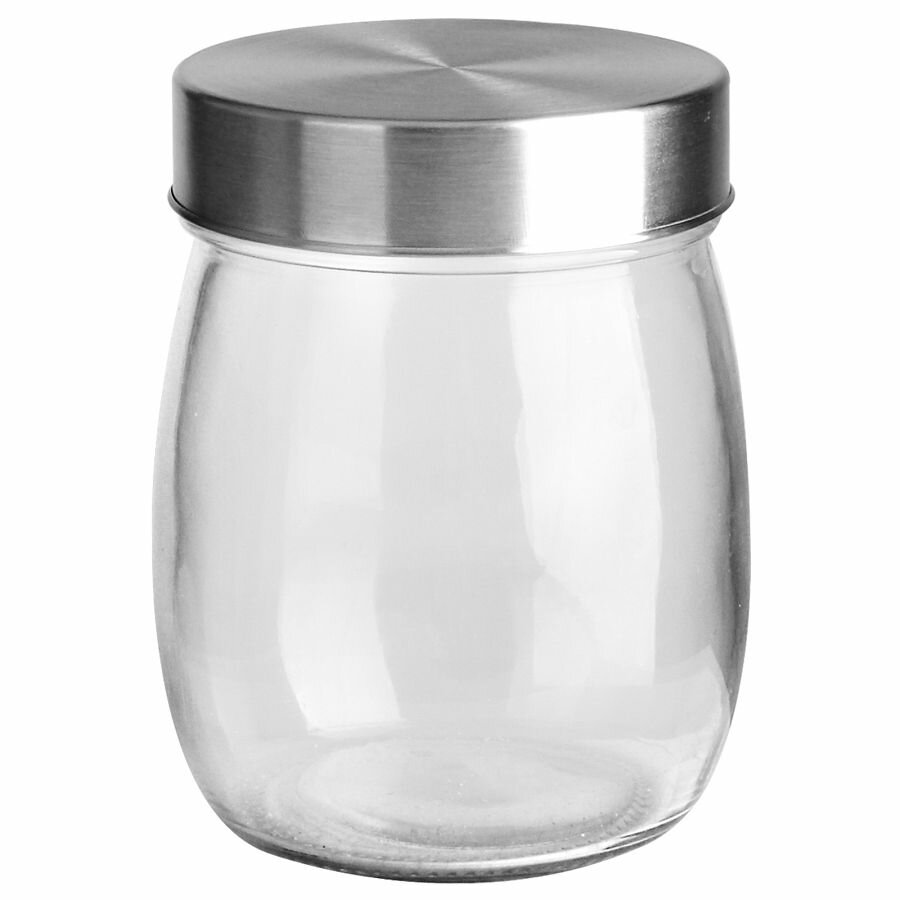 фото Банка стеклянная с металлической крышкой для сыпучих продуктов "Appetite" 1,0л