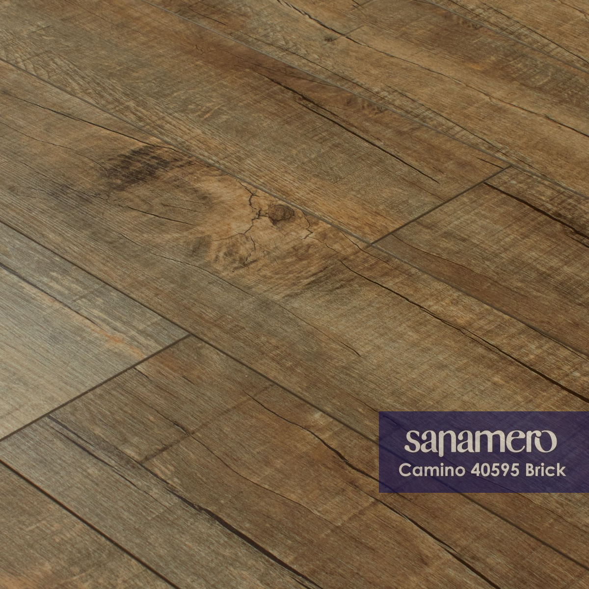 Кварцвинил Sanamero Camino Brick (1220х183) 9 шт./уп, 2.009м2, 40595