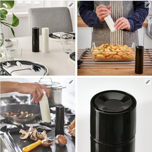 фото Икеа Мельница для специй, черная+белая 2 шт. У нас Только Оригинальная Икеа !