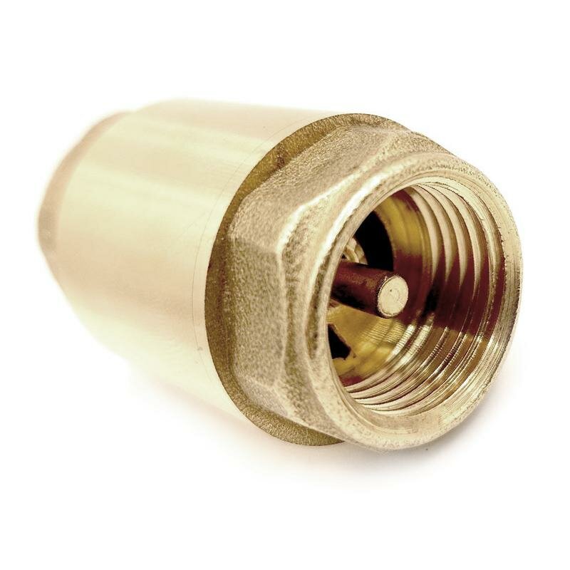 фото Клапан обратный с латунным стержнем латунь внутр./внутр. резьба 1/2дюйм PN40 еврослот жел. RTP 41121