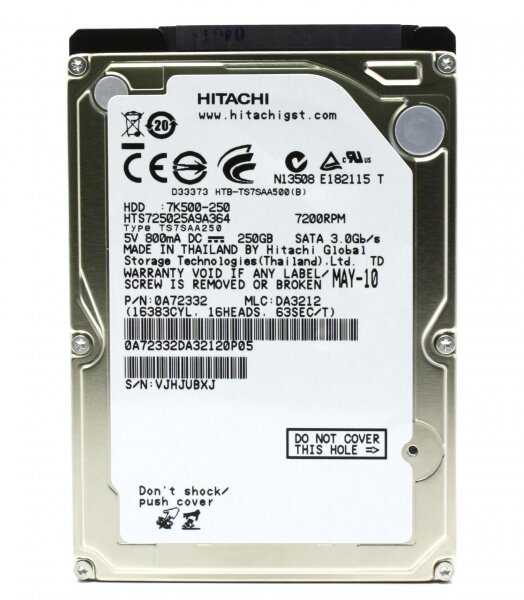 Жесткий диск Hitachi HTS725025A9A364 250Gb 7200 SATAII 25" HDD