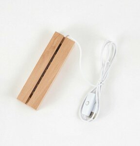 Светильник USB. Основание для 3D светильника деревянное
