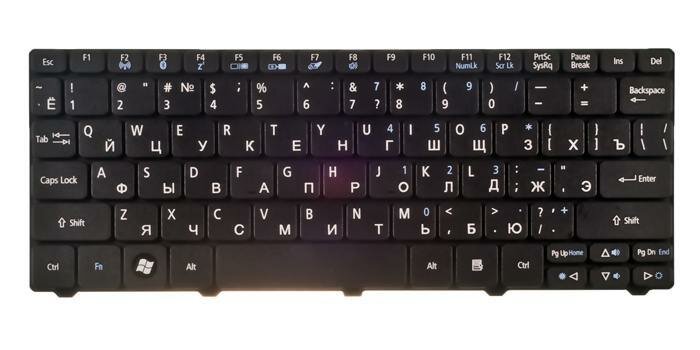 Клавиатура Acer Aspire One 532, 532H, 533, D255, D257, D260, D270, E350, em350, E355, ZE6, One Happy, N55, Pav80(черная) (AC-20)