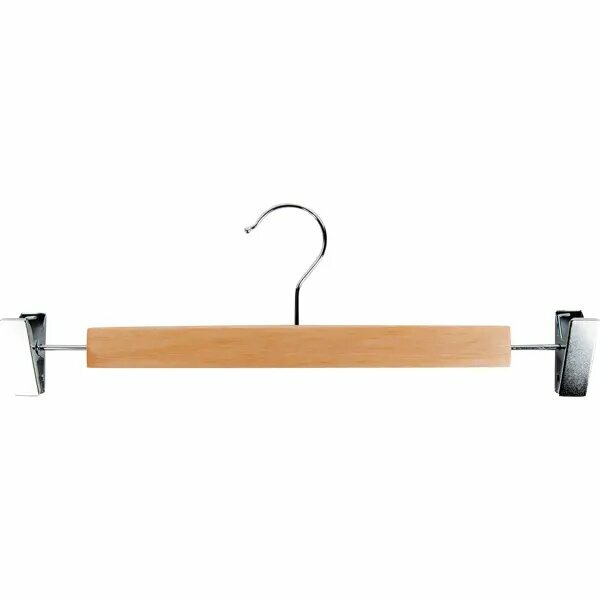 фото Плечики с зажимом Spaceo 34x11.3x1.2 см дерево цвет натуральный