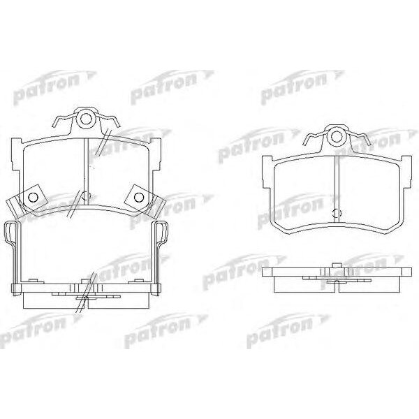 Комплект тормозных колодок, дисковый тормоз, PATRON PBP917 (1 шт.)