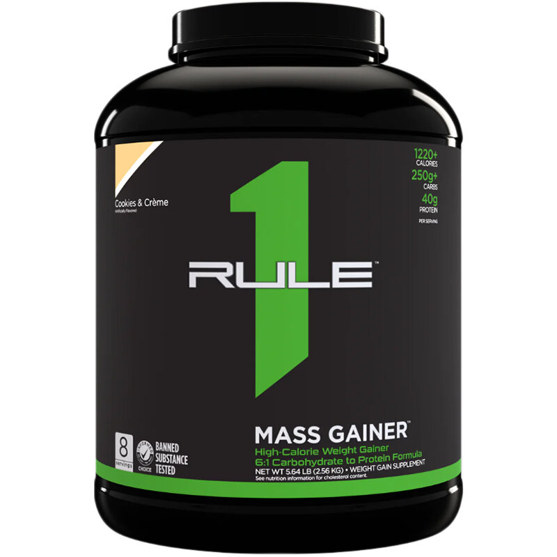 RULE ONE Mass Gainer 5.73lb банка зеленый (Cookies & Cream)