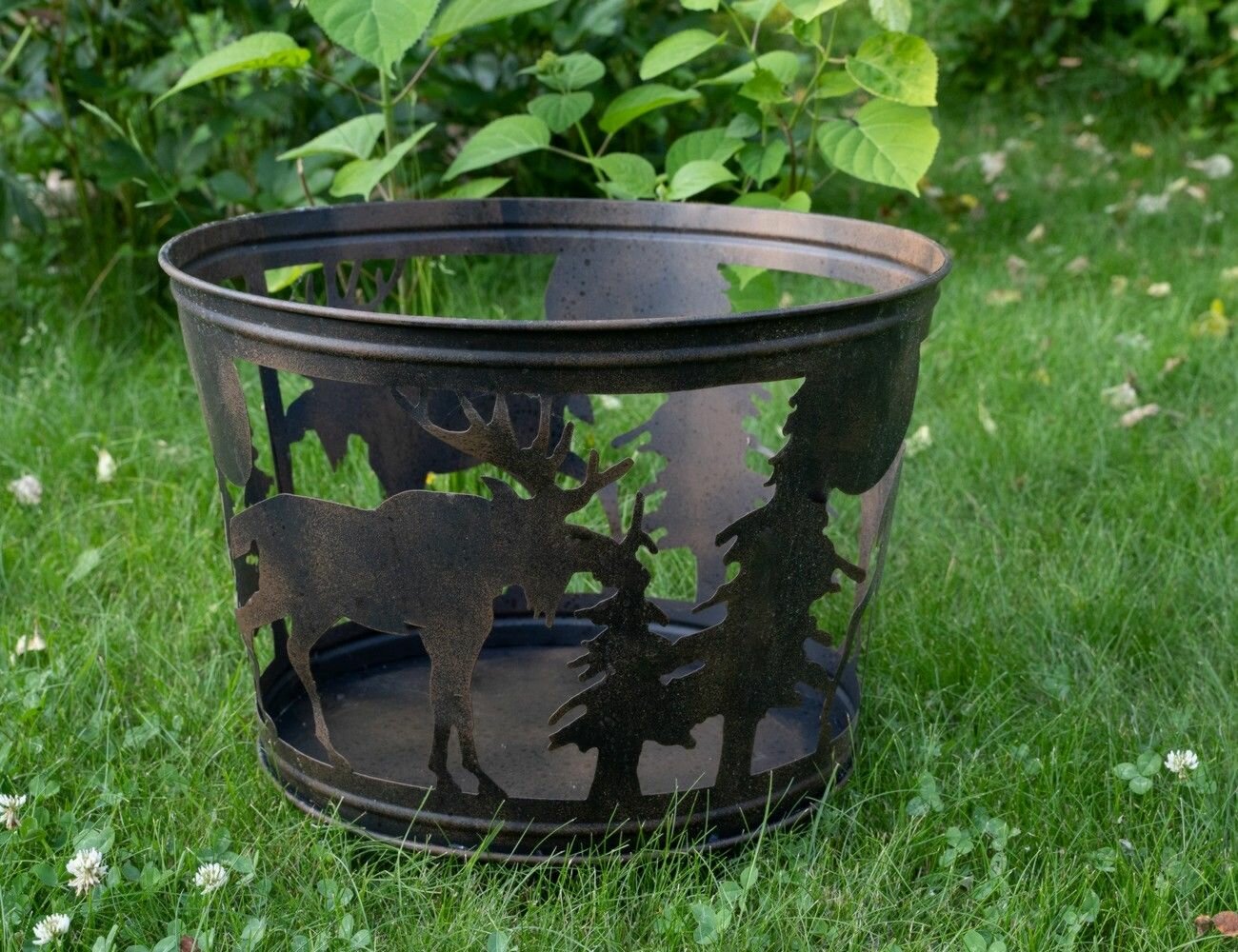 Чаша для костра металл тёмно-коричневый 45x45x35 см уличная