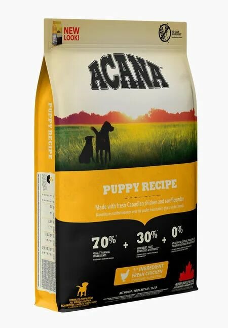 Acana Heritage 70/30 Puppy & Junior / Сухой корм Акана для Щенков и Юниоров всех пород, 17кг