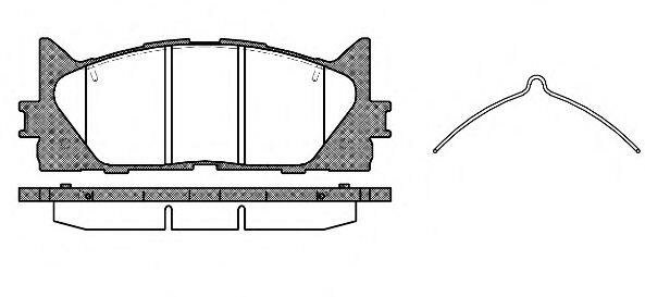 Колодки тормозные дисковые передние для Лексус ЕС 2006-2012 год выпуска (Lexus ES) REMSA 1233.00