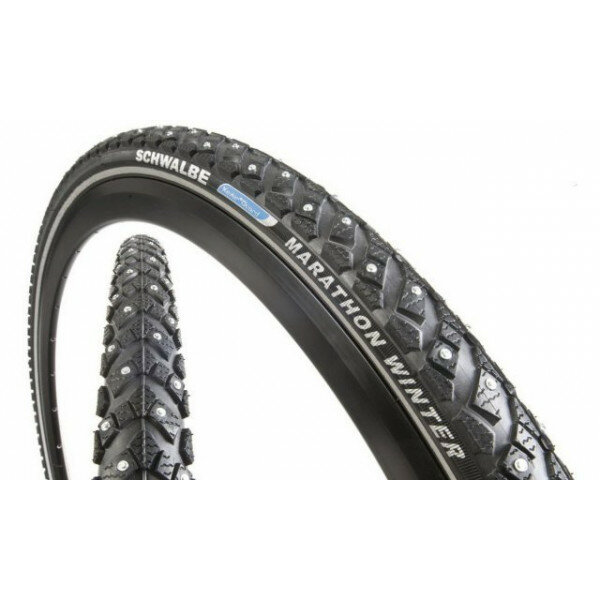 Покрышка SCHWALBE 26x1.75 (47-559) MARATHON WINTER PLUS (200шипов) Perf SmartGuard TwinSkin B/B+RT